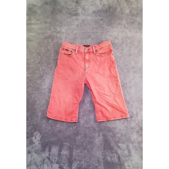 Polo Ralph Lauren Other - Polo Ralph Lauren Boys Sz 12 Red Sullivan Slim Fit Raw Edge Denim Shorts C23-44